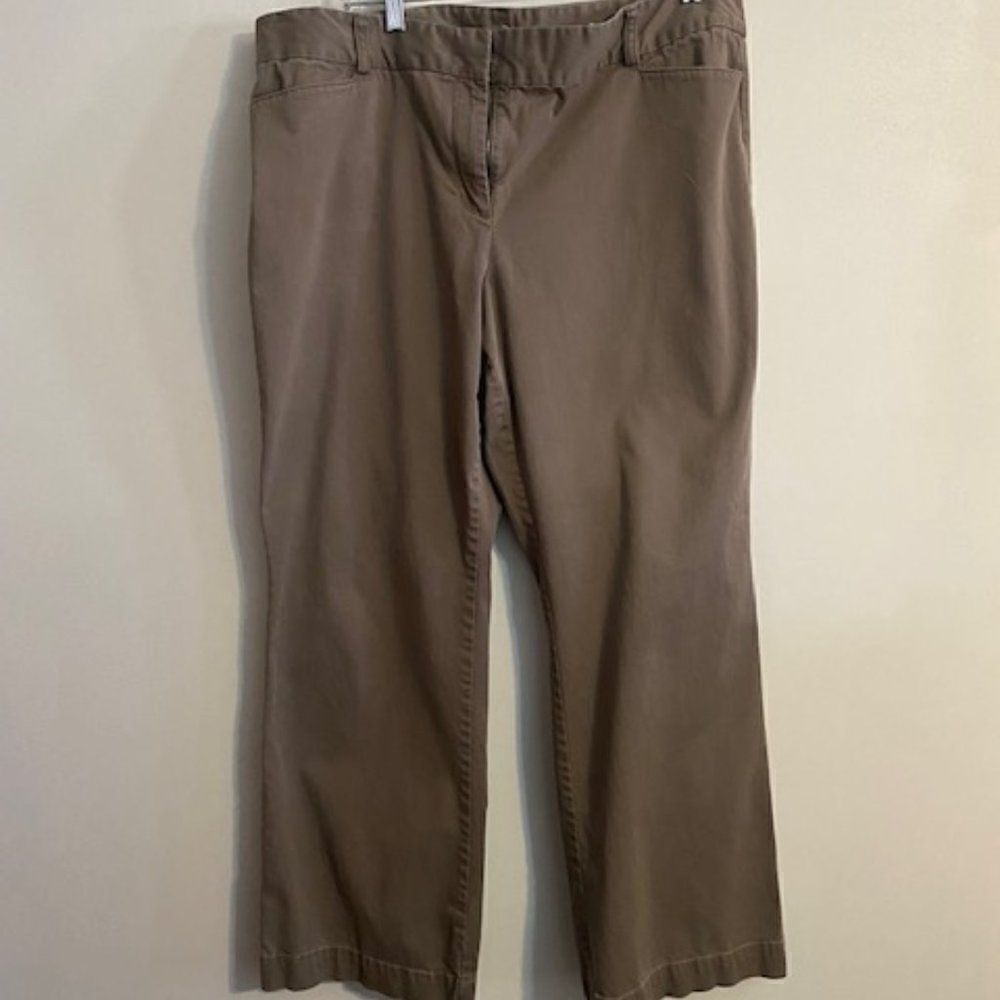 Ann Taylor Loft Brown original distressed trousers, size 16